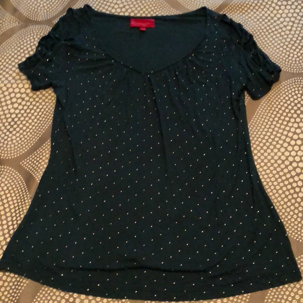 Silver stud peekaboo Blouse